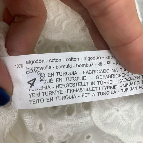 Zara off the shoulder eyelet blouse - Picture 6 of 7